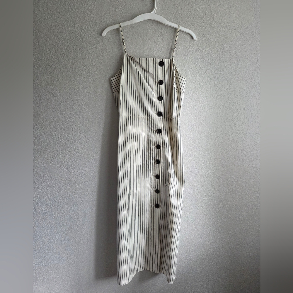 Who What Wear midi stripe dress